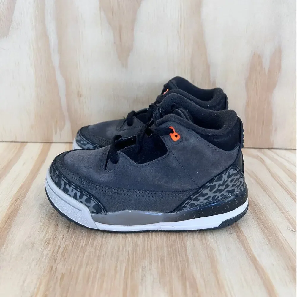 Nike - Air Jordan 3 Retro - Sneakers - Black - Kids Toddler - 7C - DM0968-080